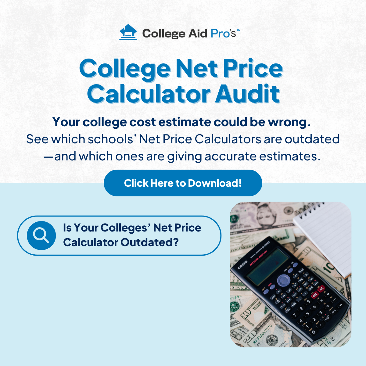 College Net Price Calculator Audit